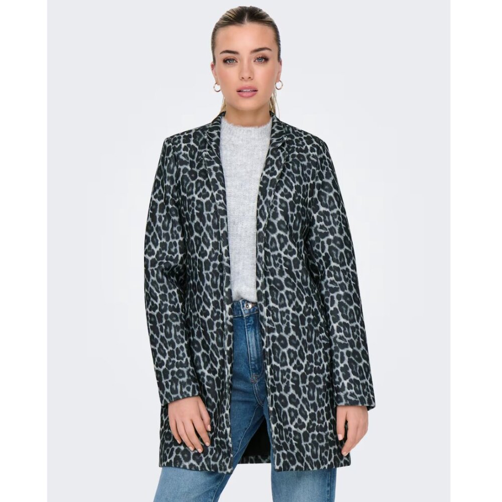 Tempesta Gruppo Americano Gray Leopard Print Trench Coat women 8